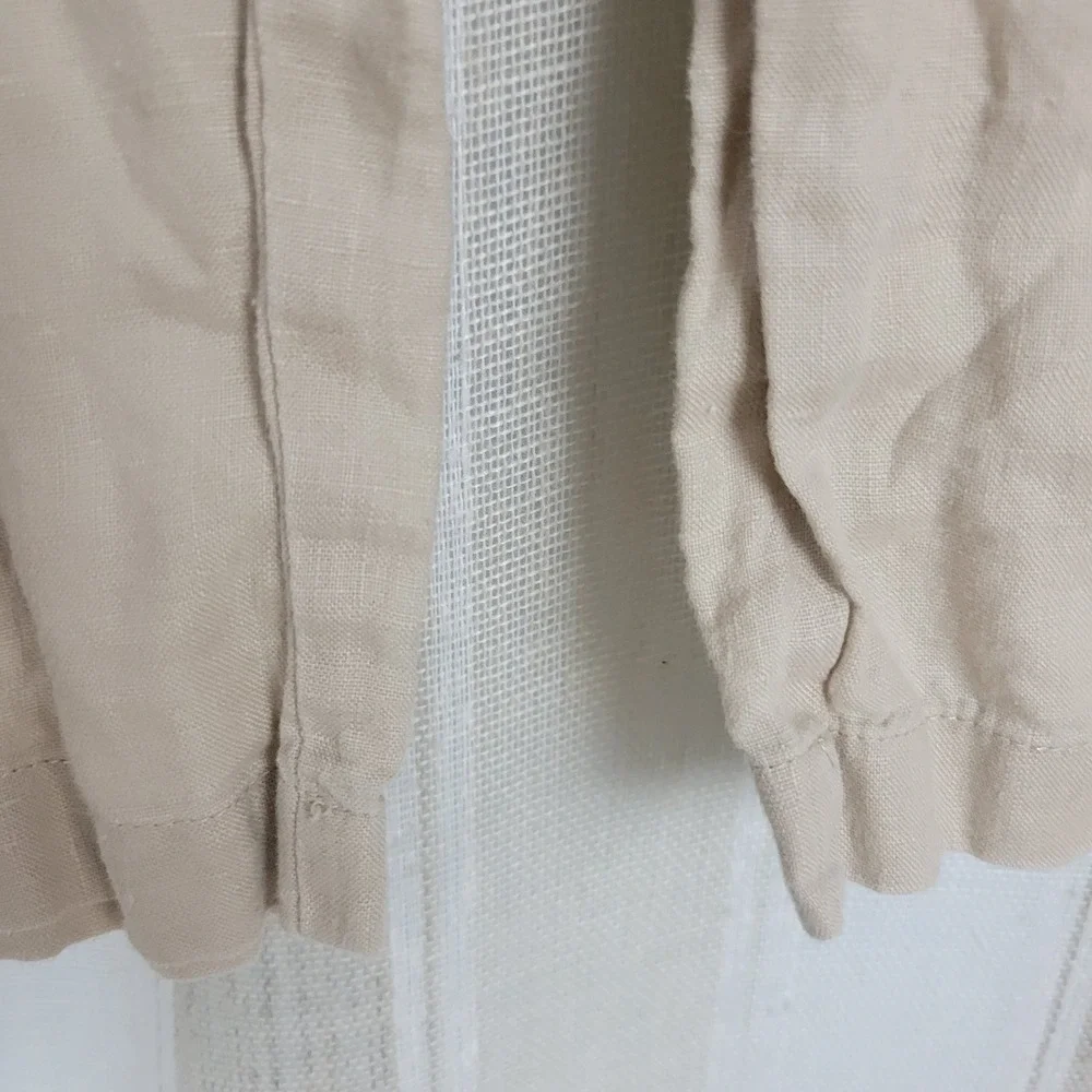 Quince 100% European Linen Pants‎ Driftwood Size Medium Tan Beige Lagenlook